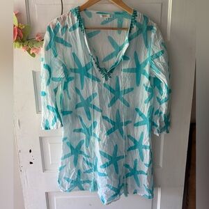Debbie Katz South Beach Turquoise Starfish Tunic